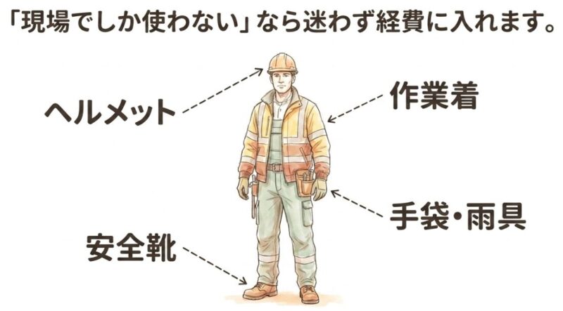 作業着・安全靴・ヘルメットも経費になる