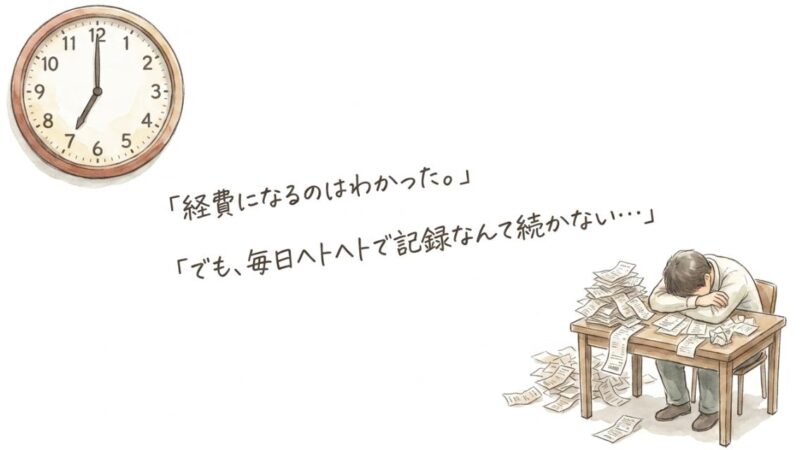 「経費の種類はわかった。でも記録が続かない」という現実