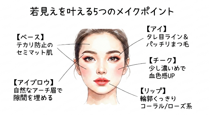 免許証の写真で若く見えるメイクはこれ
