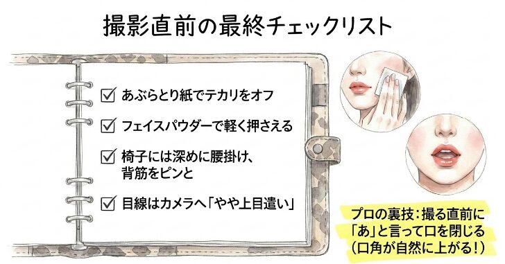 老けて見えない写真をとりたい!最終チェックリスト