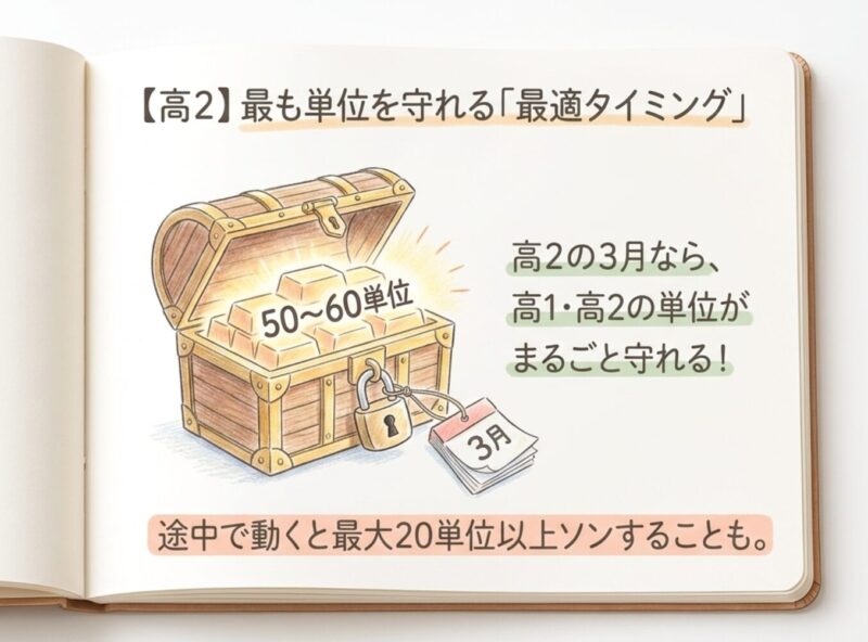 高2は最も単位を守れる最適タイミング